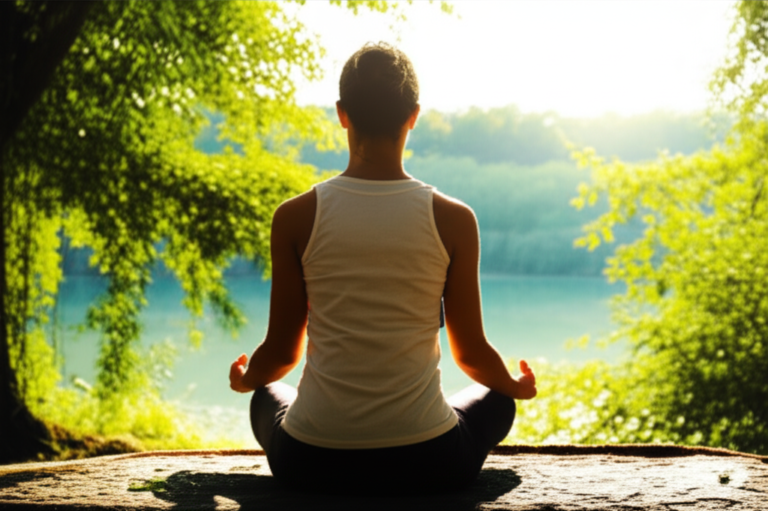 Benefícios do Digital Detox Pessoa meditando na natureza durante um digital detox.