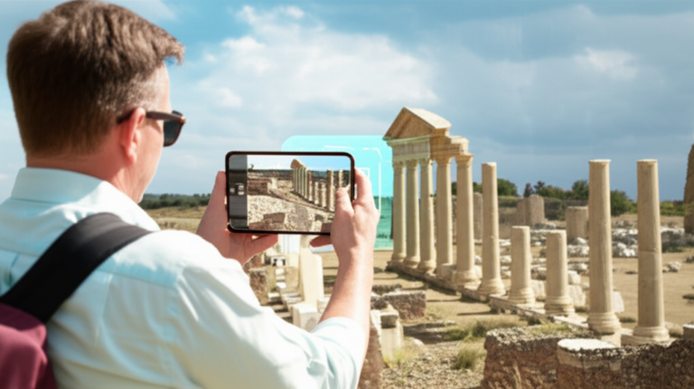 Ruínas Revividas com Realidade Aumentada Turista utilizando aplicativo de Realidade Aumentada em ruínas antigas